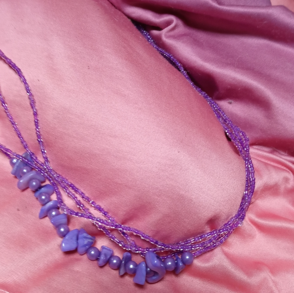 Purple Beaded necklace